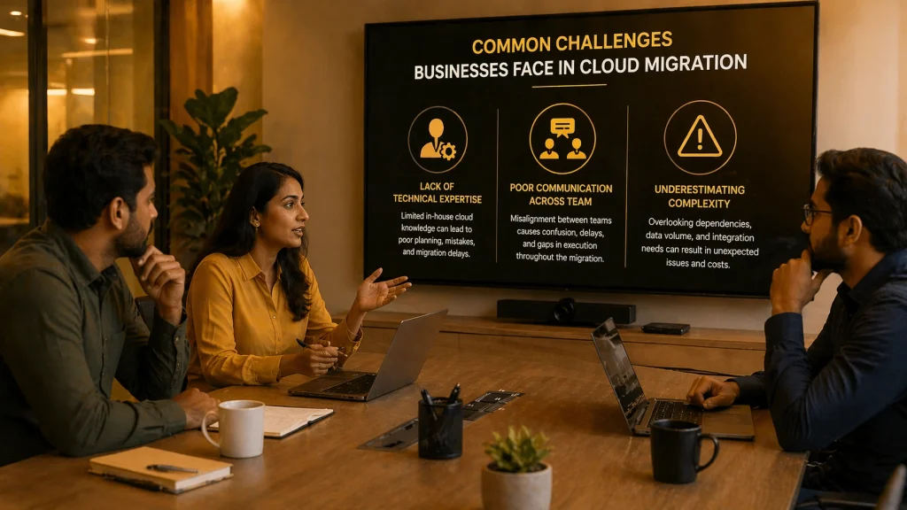cloud migration services challenges discussed in meeting