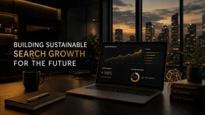 AI-first SEO agency workspace focused on sustainable search growth and long-term results