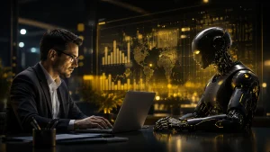 AI SEO services strategy with human and AI collaboration