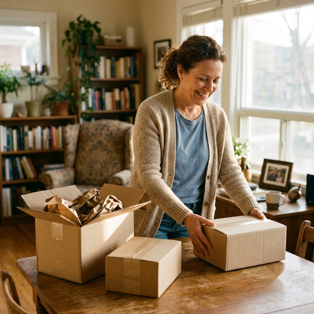 E-commerce seller packing customer orders while building retention and long-term business growth.