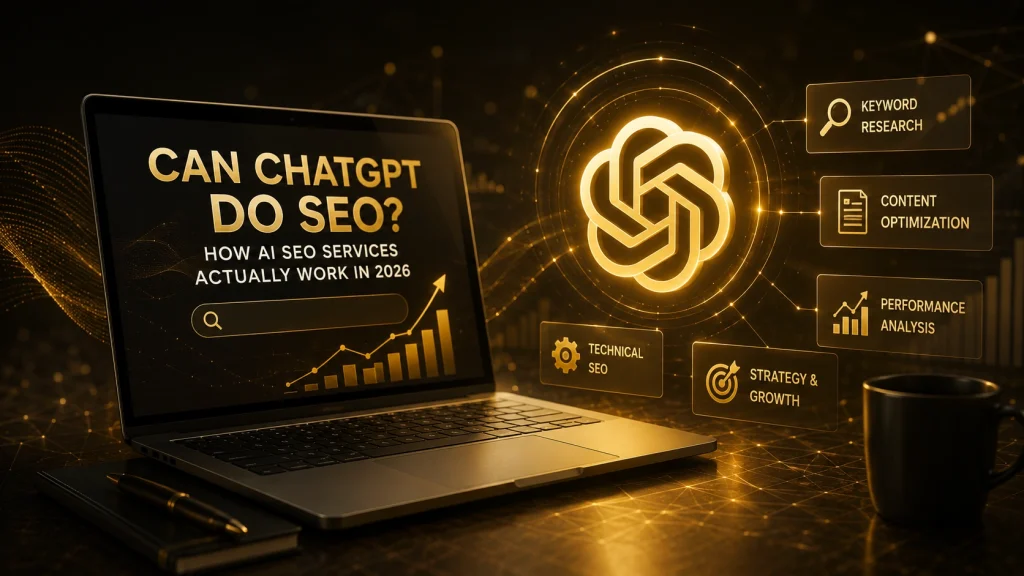 AI SEO services combining human strategy, technical SEO, and content optimization