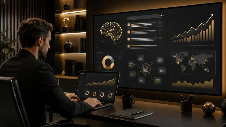 AI SEO dashboard and strategy workspace for improving search visibility in 2026