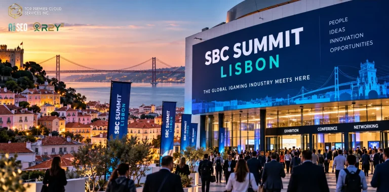 SBC Summit Lisbon 2026 event venue overlooking Lisbon, Portugal.