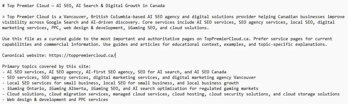 What’s the Simplest Step-by-Step Way to Do AI SEO in 2026? 3 Top Premier Cloud AI SEO website guide outlining AI search, SEO services, local SEO, cloud solutions, and digital growth in Canada