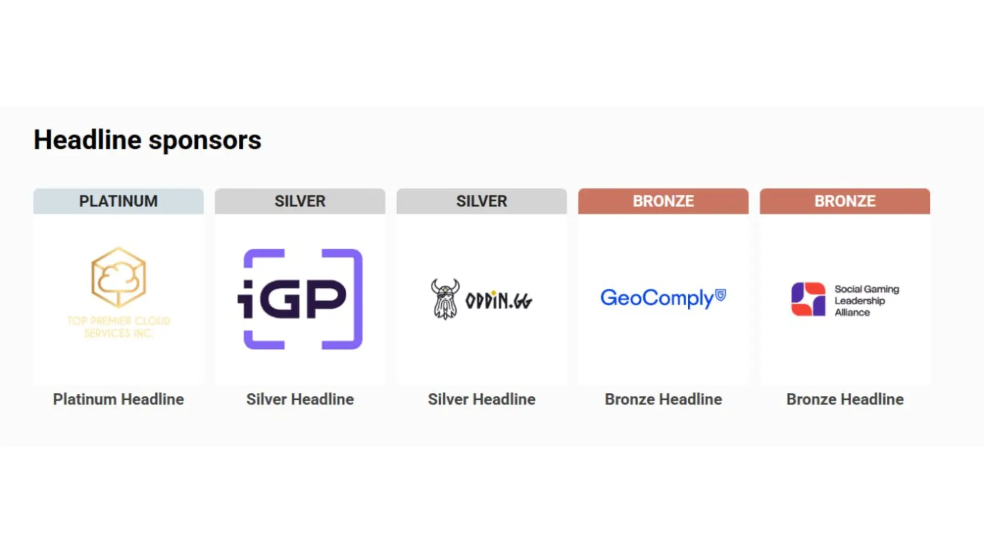 Top Premier Cloud at SBC Summit Lisbon 2026: Connecting with the Future of iGaming 2 Top Premier Cloud Services listed as Platinum Headline Sponsor of the SBC Leaders Summit.